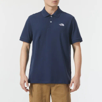 【The North Face】北臉 上衣 男款 短袖上衣 運動 POLO衫 M SS LOGO POLO 藍 NF0A87UX8K2
