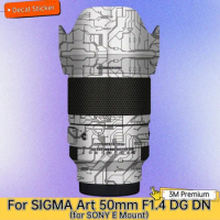 For SIGMA Art 50mm F1.4 DG DN for SONY E Mount Lens Sticker Protective Skin Decal Vinyl Wrap Film Anti-Scratch Protector Coat