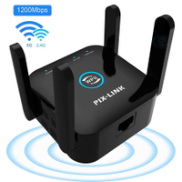 PIXLINK AC24 WiFi Repeater 1200Mbps 2.4&amp;5Ghz Dual Band Wireless Long Range Extender Quick Setup For Home Signal Booster