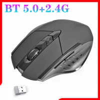 Bluetooth Compatible Rechargeable 2.4G INPHIC PM6 Wireless Mouse Office Mute Support PC Laptop Table