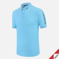 J. Lindeberg Golf Short-Sleeved T-shirt Mens Summer Comfortable Sports Polo Shirts Golf Clothing Mens Quick-Drying Jersey #2301