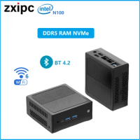 ZXIPC Mini PC Intel N100 4Cores 4Threads 4800Mhz DDR4 DDR5 WiFi 6 BT5.2 16GB 512GB Desktop Gaming Computer Mini PC Gamer 미니pc