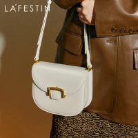 LA FESTIN Original Women Bag 2024 New Trendy High-end Wedding Bag Shoulder Bag Commuting Handbag Retro Style Saddle Bag