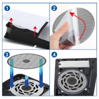 For PS5 Slim 2 Pack Fan Dust Filter Ventilation Cooling Fan Dust Mesh for Playstation 5 Slim Disc&amp;Digital Edition