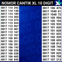 KARTU PERDANA XL 10 DIGIT NOMOR CANTIK XL 10 DIGIT SERI SUPER