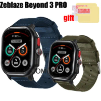 3in1 Wristband for Zeblaze Beyond 3 PRO Smart watch Strap Band Nylon Canva Belt Screen Protector film
