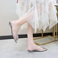 Sepatu Flat Wanita Tali Mika Transparan/Sepatu Sandal Pesta/Selop Kondangan Shoes Selop