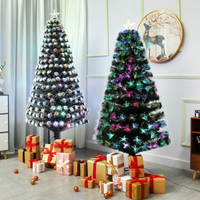 圣誕樹家用套餐七彩光纖樹加密擺件櫥窗圣誕節發光場景裝飾樹布置