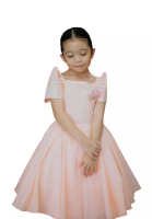 Little Ela Filipiniana - Peach Dress