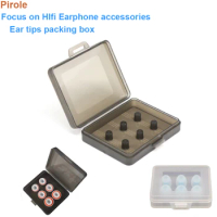 iem eartips box small plastic case packed ear tip organizer boxes for eartips KZ airpod pro eartips earphone accessories