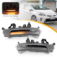 2X Led Side Mirror Indicator Lights Sequential Side Wing Turn Signal Lamps Canbus For Toyota Camry Avalon iQ Prius+ Wish Kamuri