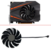 พัดลมทดแทน 87 มม. รุ่น T129215SU PLD09210S12HH ขั้วต่อ 4 พิน สำหรับ ไจแกบิดี้ GeForce GTX 1080/1070/