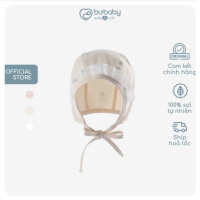 BU Baby Mũ buộc dây Bonnet Mimo nhún bèo sơ sinh dành cho bé gái - BU Modal Cotton ABC194300 | Phụ k