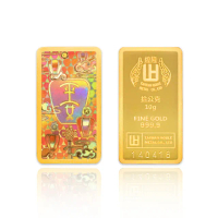 【煌隆】天燈祈福10公克幻彩黃金金條(金重10公克)
