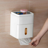 間紙巾盒創意抽紙盒免打孔卷紙盒防水廁紙盒廁所衛生紙置物架