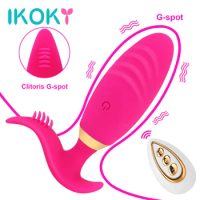 IKOKY Clitoral Stimulator Vibrating egg Dildo Vibration Panties Erotic Wearable Vibrator Sex Toys for Women 10 Speed