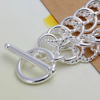 Classic High-Quality H022 Silver Plated Popular Bracelet For Women Free Shipping Fashion Jewelry Centipede Bracelet Aroajiva