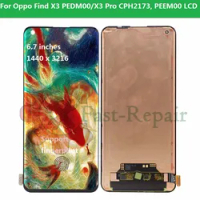 6.7'' Original For Oppo Find X3 PEDM00 LCD Display Touch Panel Glass Digitizer For Oppo Find X3 Pro 