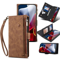 Wallet Hand Bag Case For Motorola Moto Edge S30 30Pro Multifunction Flip Leather Mobile Phone Cover For Moto Edge X30 Fundas