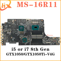 Mainboard For MSI MS-16R11 MS-16R1 Laptop Motherboard i5 i7 8th Gen GTX1050 GTX1050Ti V4G 100% TEST