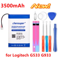 chensuper 0 Cycle 3500mAh 533-000132 Battery for Logitech G533 G933 High Quality Mobile Phone Replacement Accumulator