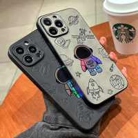 Apple Laser keras Casing Astronaut IPhone 14 Suede Kulit Shockproof Cover untuk iPhone 14 Pro Max 10