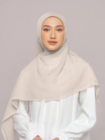 napocut Hijab - Plain Paris Premium Kristal 57 New Series ( Jilbab Segi Empat Tabur 57 Kristal )
