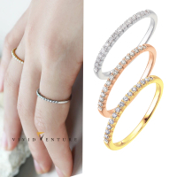 【Vividventure 亞帝芬奇】10分 天然鑽石 真鑽 戒指 線戒 完美(14K金台)