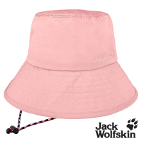 【Jack wolfskin 飛狼】透氣網頂漁夫帽 遮陽帽(玫粉)