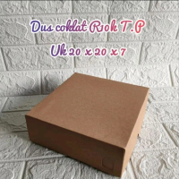Dus R10K Coklat/Nasi/Kue - Ukuran 20 x 20 x 7 - Minimal Pembelian 100 Pcs