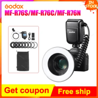 Godox MF-R76C MF-R76N MF-R76S LED Ring Light Speedlite Flash Light TTL 2.4G Dental Macro Ring Flash for Sony/Canon/Nikon Camera