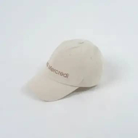 Topi MARDI MERCREDI TEXT LOGO PEANUT CREAM CAP 100% ORIGINAL