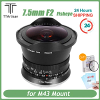 TTArtisan 7.5mm F2 APS-C Fisheye Lens Manual Focus For M43 Mount Olympus Panasonic Micro Camera G5 GX7 GX8 E-M5 EPM2 PEN-F GM1