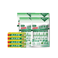 【白人】清新隨身包漱口水12mlX12入X4+雙氟鈣40gX4