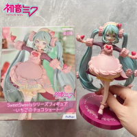Original Hatsune Miku Figure Sweet Strawberry Miku Action Figurines Pvc Anime Model Statue Collectible Toys For Children Gift