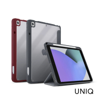 【UNIQ】iPad 10.2吋 2021/2020/2019 Moven 抗菌磁吸帶筆槽透明平板保護套