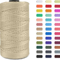 1.5mm 200m Polypropylene Macrame Cord Yarn art cord yarn Colored Knitting Crochet Bag Cord Crafts for Hangings Underplate Rug