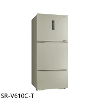 SANLUX台灣三洋【SR-V610C-T】606公升三門變頻尊爵銀冰箱(含標準安裝)