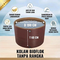Kolam Bioflok Kolam Tanpa Rangka D100 T60 A20 Hanya Kolam