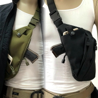 多功能戰術收納Q包 貼身單肩防盜包 男士胸包左右斜挎休閑運動包