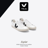 VEJA Women Esplar White Black Leather Sneakers Original
