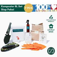 Sustaination Komposter Lengkap Pengganti Tempat Sampah (7pcs) 8L Sekop Lipat