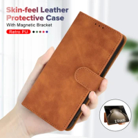 Skin Feel Leather Case For Samsung Galaxy Z Fold 5 Full Lens Protect back Cover For Samsung galaxy z fold5 with card slot Funda