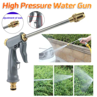 Garden Water Gun Sprinkler High Pressure Washer Adjustable Watering Spray Gun Foam Car Wash Nozzle Water Jet Gun Gardening Tool