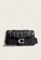 COACH Coach Tabby Shoulder Bag 26 With Pillow Quilting And Crystal Rivets Black