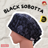 Scrub Hat / Topi Bedah / Surgical Cap DS-030 Black Sobotta