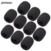 ammoon 10/5 Pcs Microphone Foam Cover Windshield Windscreen Noise Reduction Sponge Covers for Handheld Condenser Audio Mic Cover