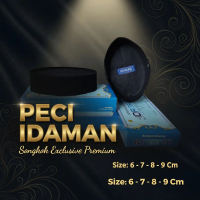 Peci Songkok IDAMAN Exclusive Hitam Polos Beludru Bludru Dewasa Remaja Pria Laki Tanggung Muslim San