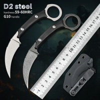 Mini Knife Csgo D2 Fixed Blade G10 Tactical Pocket Knives Utility Outdoor Hunt EDC Tools Self Defense