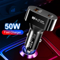 25W Car Charger PD USB Type C USB QC3.0 Quick Charge Phone Charger Fast Charging For iPhone 14 Pro Xiaomi Samsung Huawei